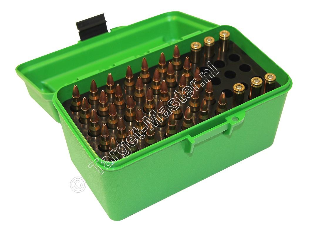 MTM H50RS DELUXE Ammo Box GREEN content 50